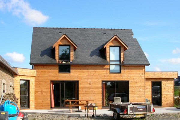 Maison ossature bois. Architecte Finistère